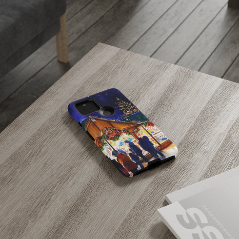 Shopping at the Christmas Market - Impact Resistant Phone Case